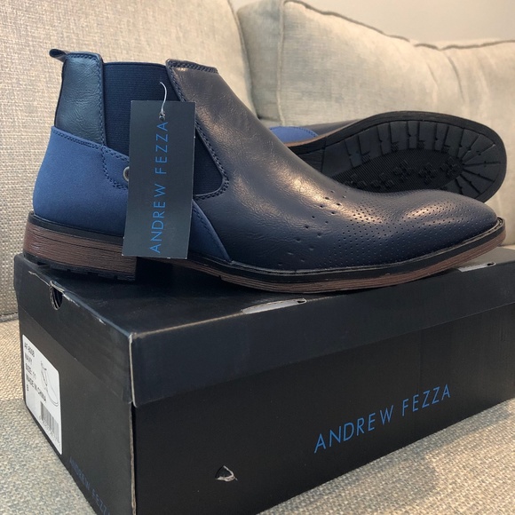 Men's Size 11 Navy Short Boots-Limited Style - Picture 1 of 4